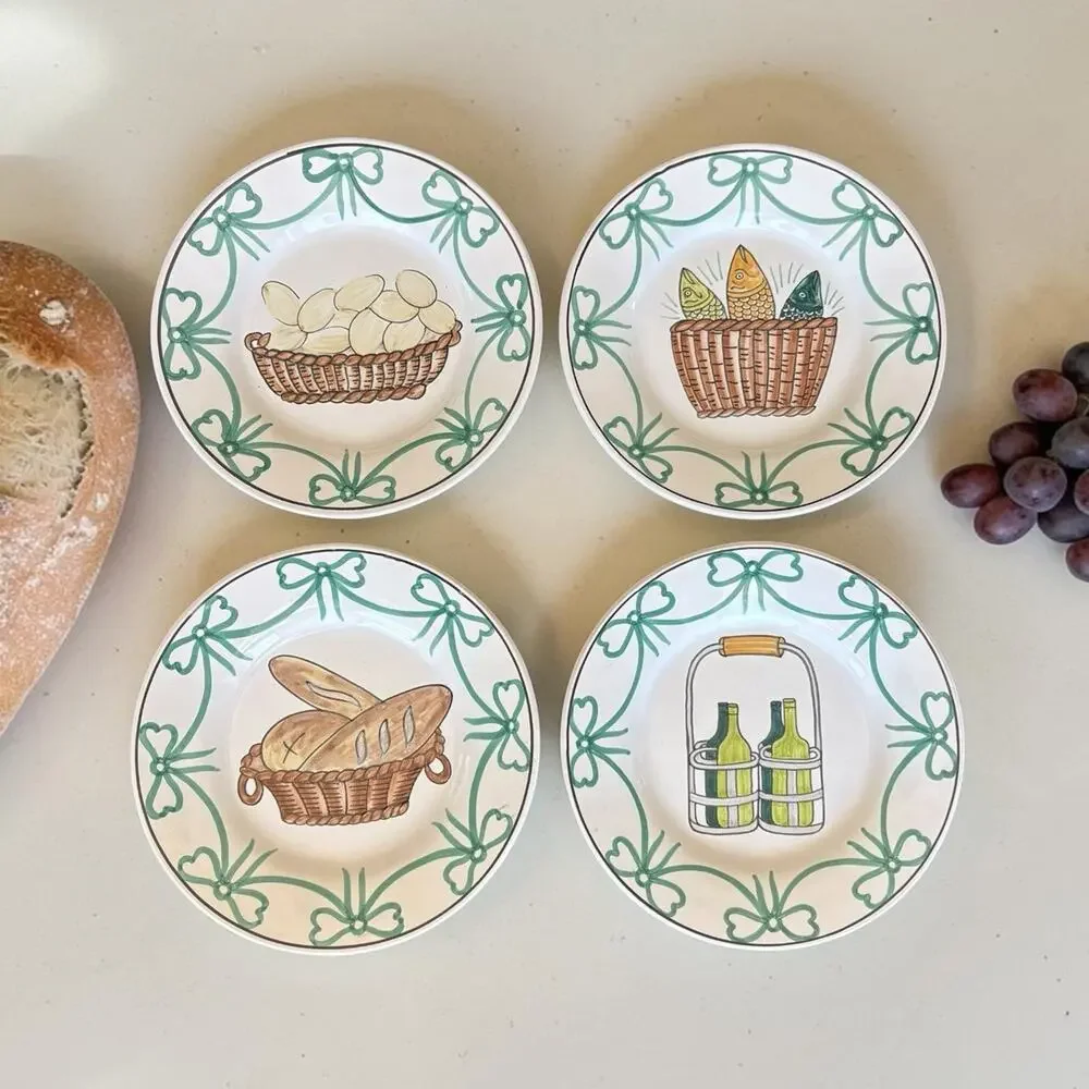 Williams Sonoma Portugal Hand Painted Salad Plates Set Of 4 Azulcer 8”